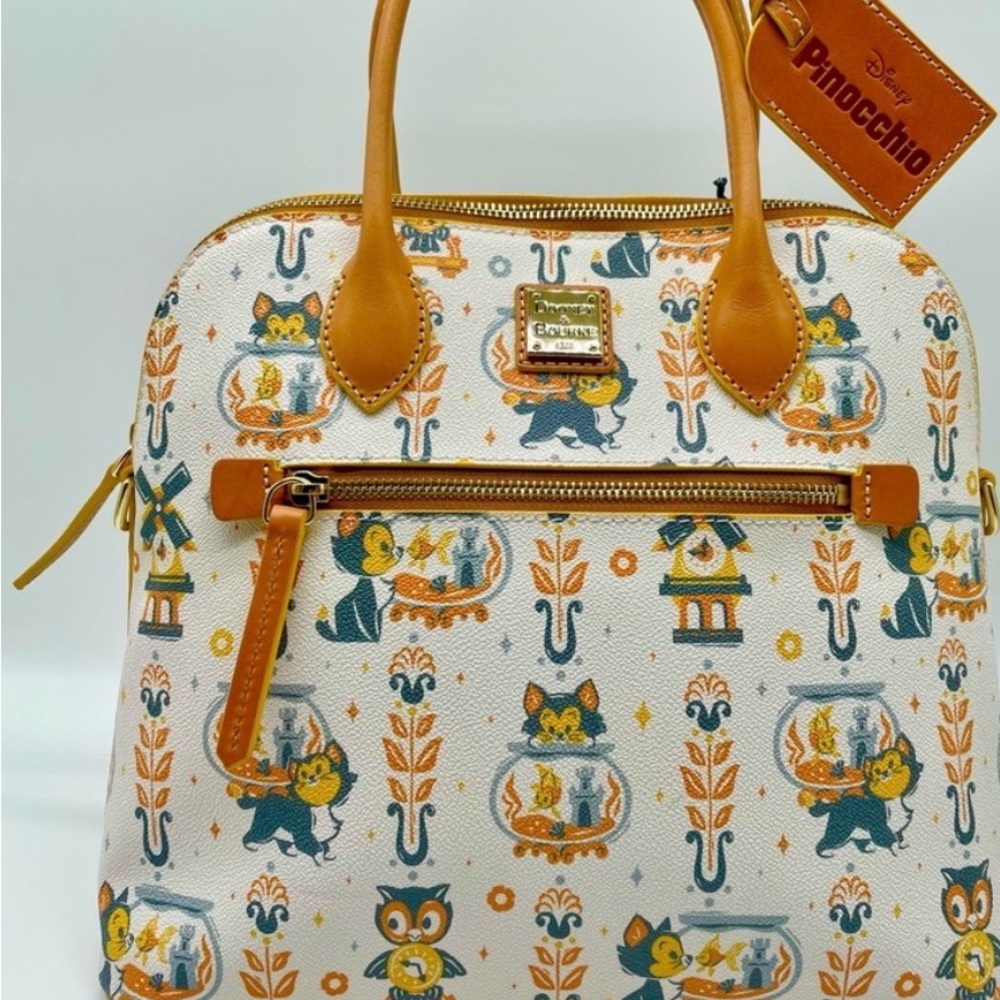 Dooney & Bourke Disney Parks 2022 Pinocchio Figaro Cleo Dome Satchel